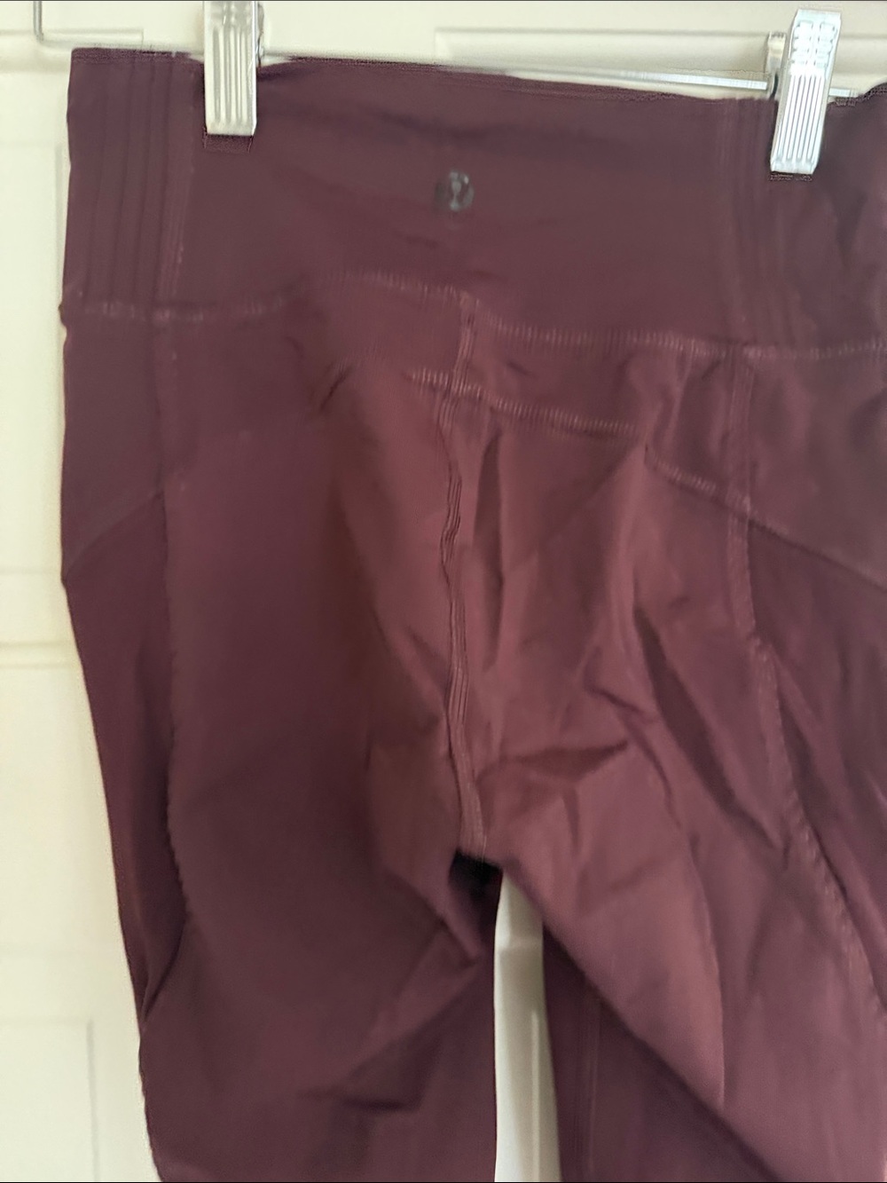 Lululemon High-Waist Wine Athletic Capri Leggings - Picture 4 of 6